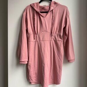 No Boundaries Pink Hooded Sweatshirt Dress